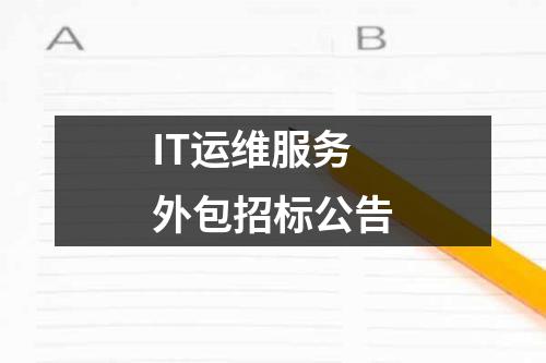 IT運維服務(wù)外包招標(biāo)公告